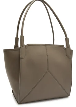 Victoria panelled leather tote bag