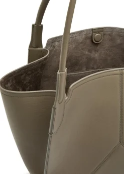 Victoria panelled leather tote bag