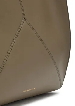 Victoria panelled leather tote bag