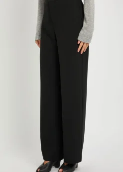 Vida straight-leg crepe trousers