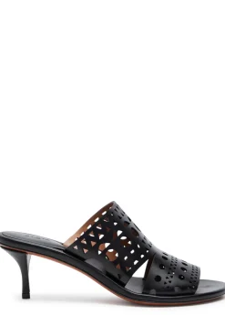 Vienne 55 laser-cut suede mules