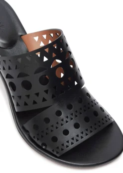 Vienne 55 laser-cut suede mules