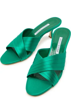 Vieramul 50 cross-over satin mules