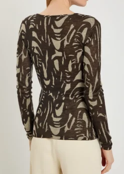 Villa patterned cashmere top