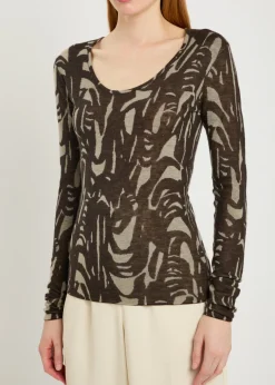 Villa patterned cashmere top