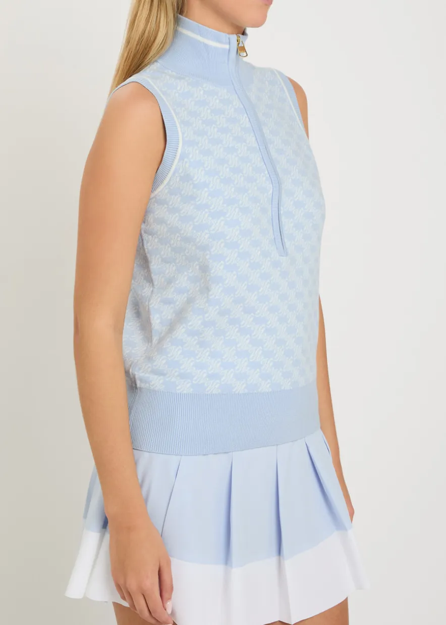 Vincent logo-monogrammed stretch-knit top