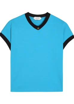 Vintage cropped stretch-cotton T-shirt