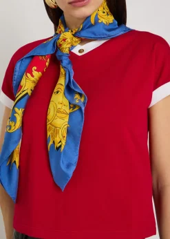 Vintage cropped stretch-cotton T-shirt