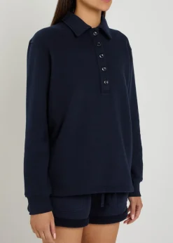 Vintage jersey polo sweatshirt