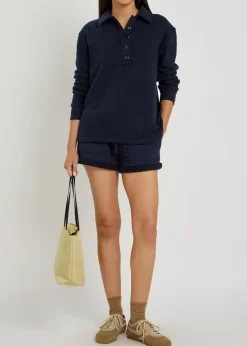 Vintage jersey polo sweatshirt