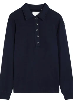 Vintage jersey polo sweatshirt