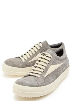 Vintage panelled brushed suede sneakers