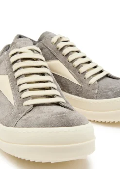 Vintage panelled brushed suede sneakers
