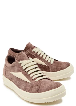 Vintage panelled brushed suede sneakers