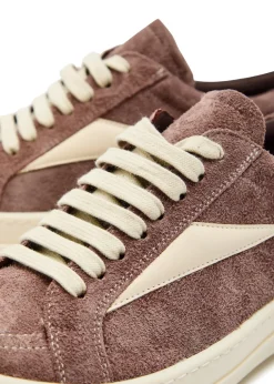 Vintage panelled brushed suede sneakers