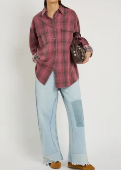 Vintage Reworked Culotte panelled wide-leg jeans