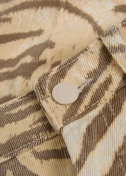 Vintage Straight Ankle tiger-print jeans