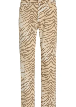 Vintage Straight Ankle tiger-print jeans