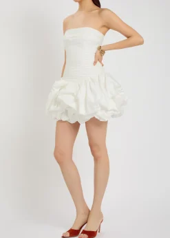Violette Bubble gathered cotton mini dress