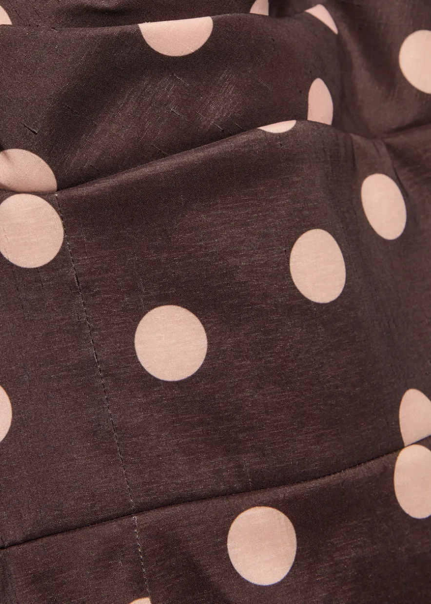 Vivanne polka-dot slubbed-poplin mini dress