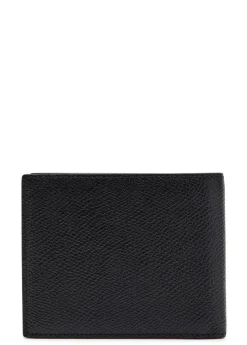 VLogo grained leather wallet