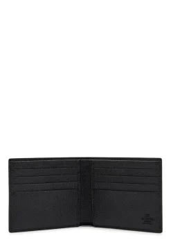VLogo grained leather wallet