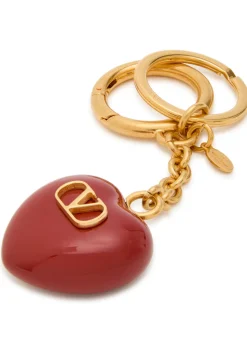 VLogo heart enamelled keyring