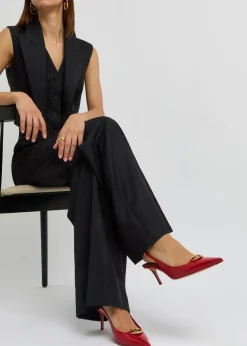 60 Vlogo leather slingback pumps