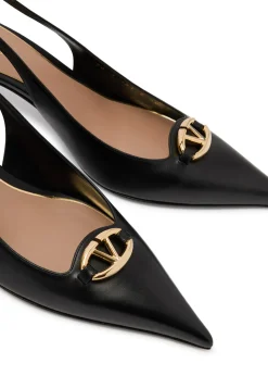 60 Vlogo leather slingback pumps