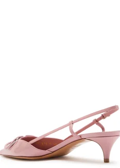 VLogo 40 patent leather slingback pumps