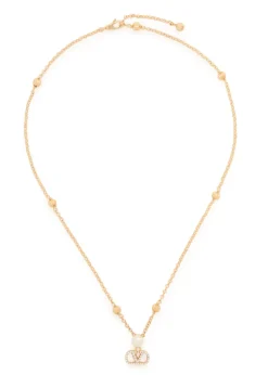 VLogo Signature Swarovski® crystal and pearl necklace