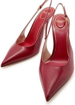 100 VLogo slingback pumps