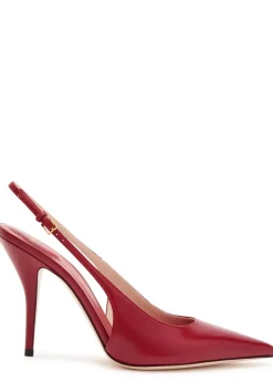 100 VLogo slingback pumps
