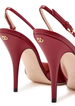 100 VLogo slingback pumps