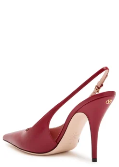 100 VLogo slingback pumps