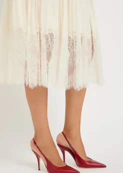 100 VLogo slingback pumps