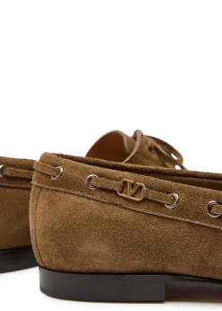 VLogo suede loafers