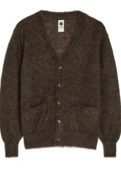 V-neck mohair-blend cardigan