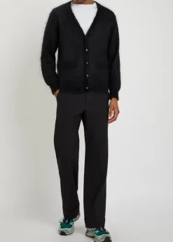 V-neck mohair-blend cardigan