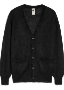 V-neck mohair-blend cardigan
