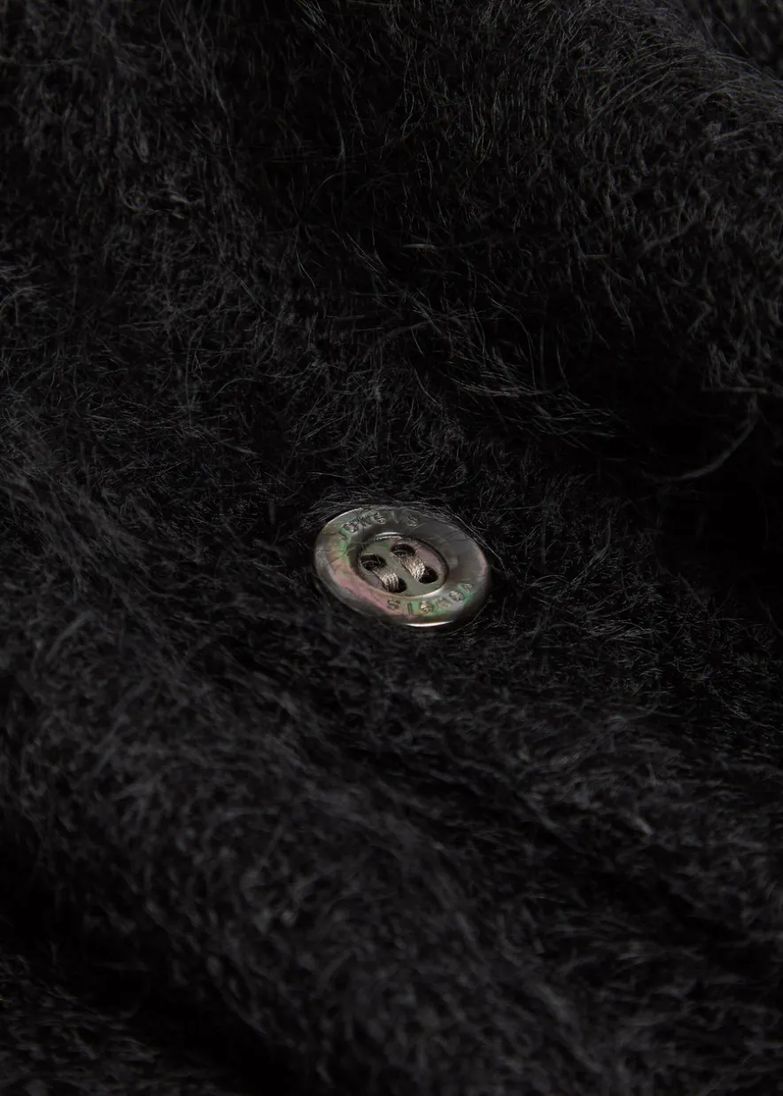 V-neck mohair-blend cardigan