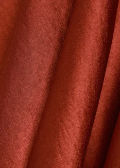 V-neck satin midi cocktail dress