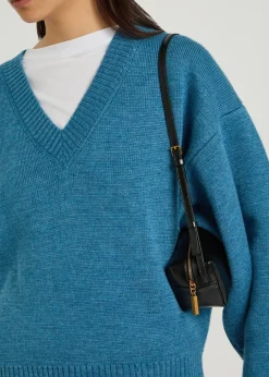 V-neck wool jumper