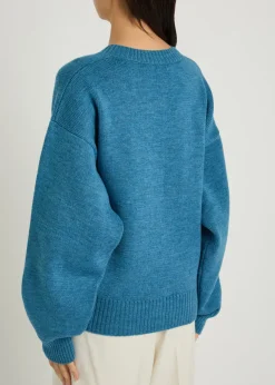 V-neck wool jumper