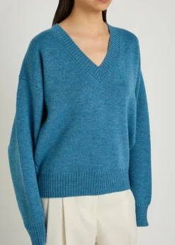 V-neck wool jumper