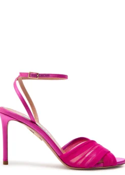 Voile 85 cross-over satin sandals