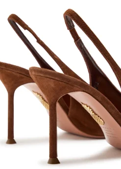 Voltaire 85 suede slingback pumps