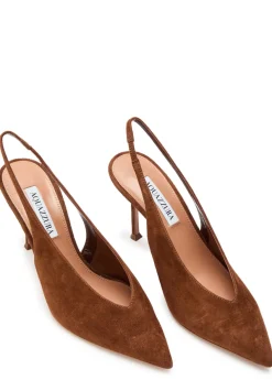 Voltaire 85 suede slingback pumps