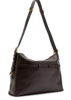 Voyou medium grained leather shoulder bag