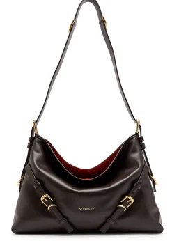 Voyou medium grained leather shoulder bag
